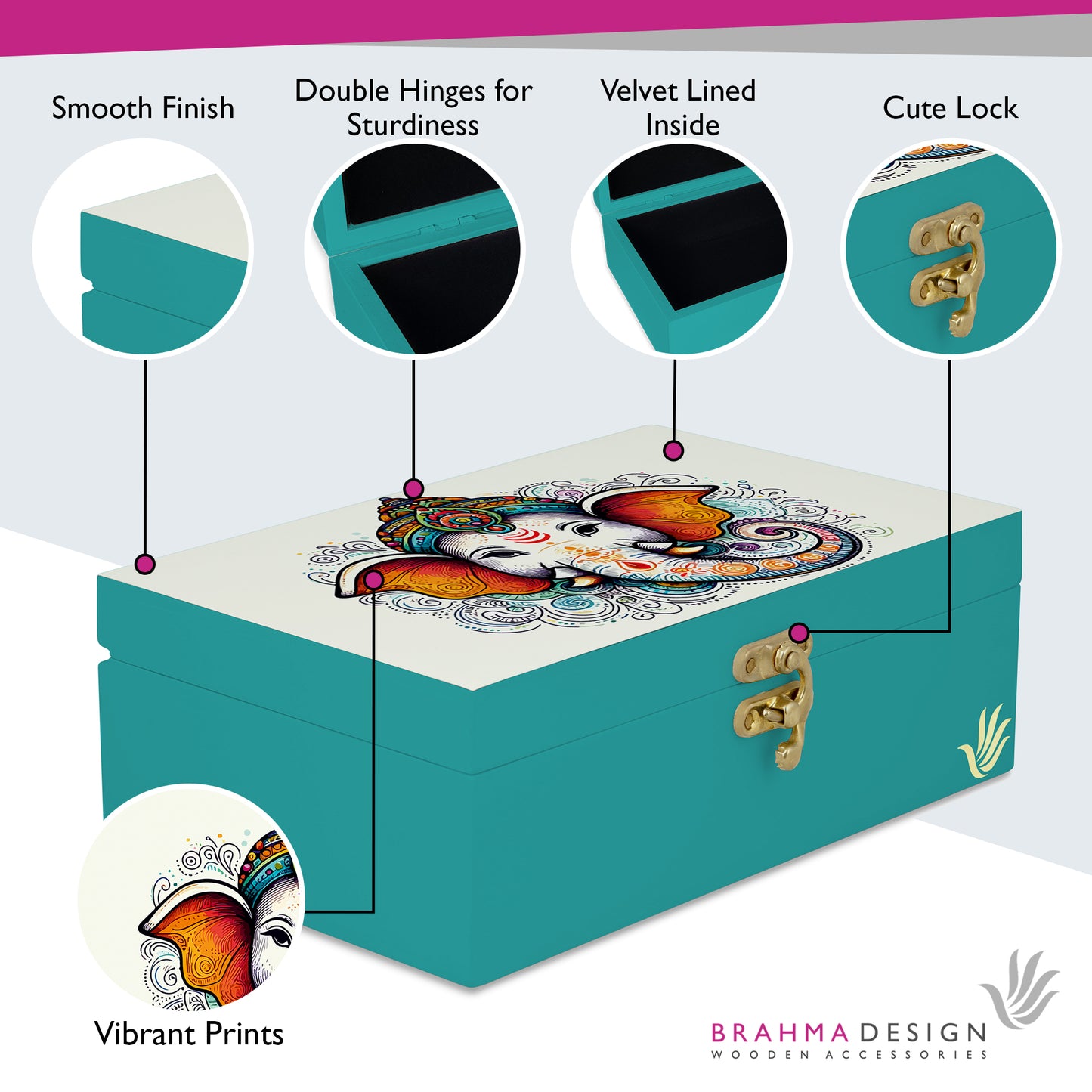 Teal Ganesh Gift Box-M