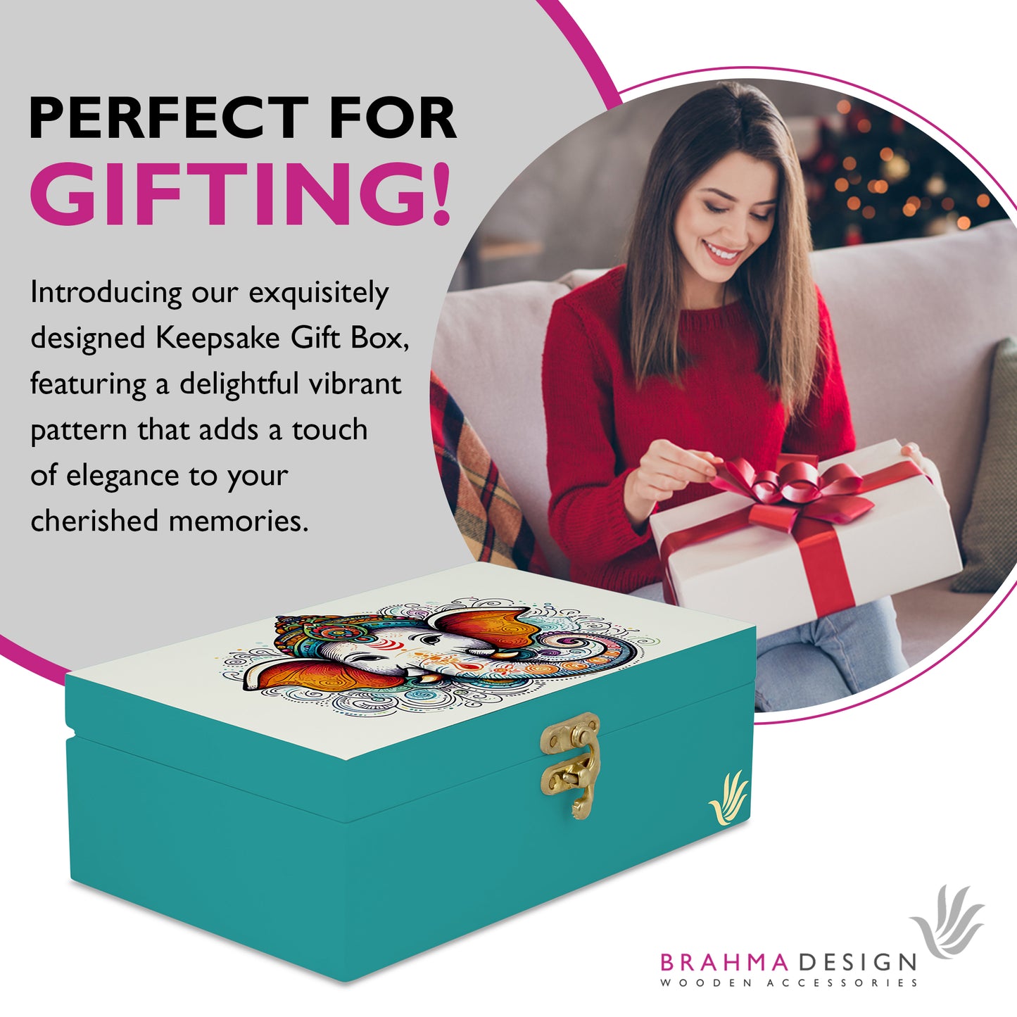 Teal Ganesh Gift Box-M