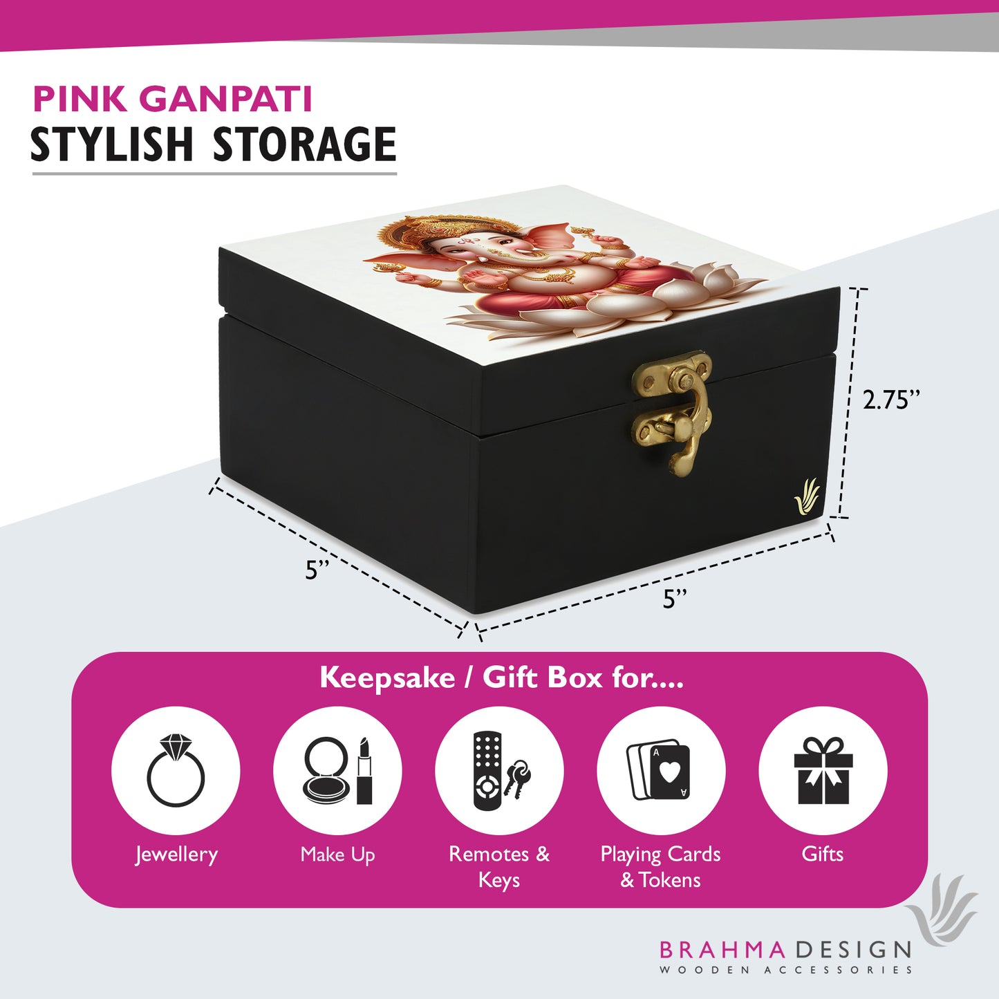 Pink Ganpati Gift Box-S
