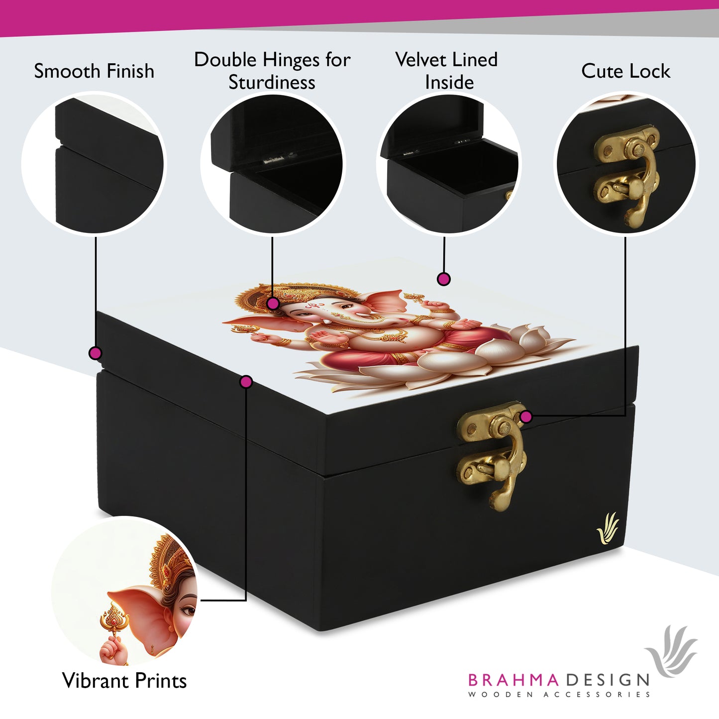 Pink Ganpati Gift Box-S