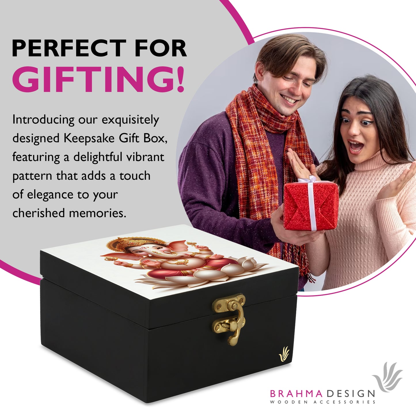 Pink Ganpati Gift Box-S