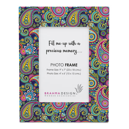 Blue Paisley PhotoFrame