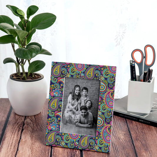 Blue Paisley PhotoFrame