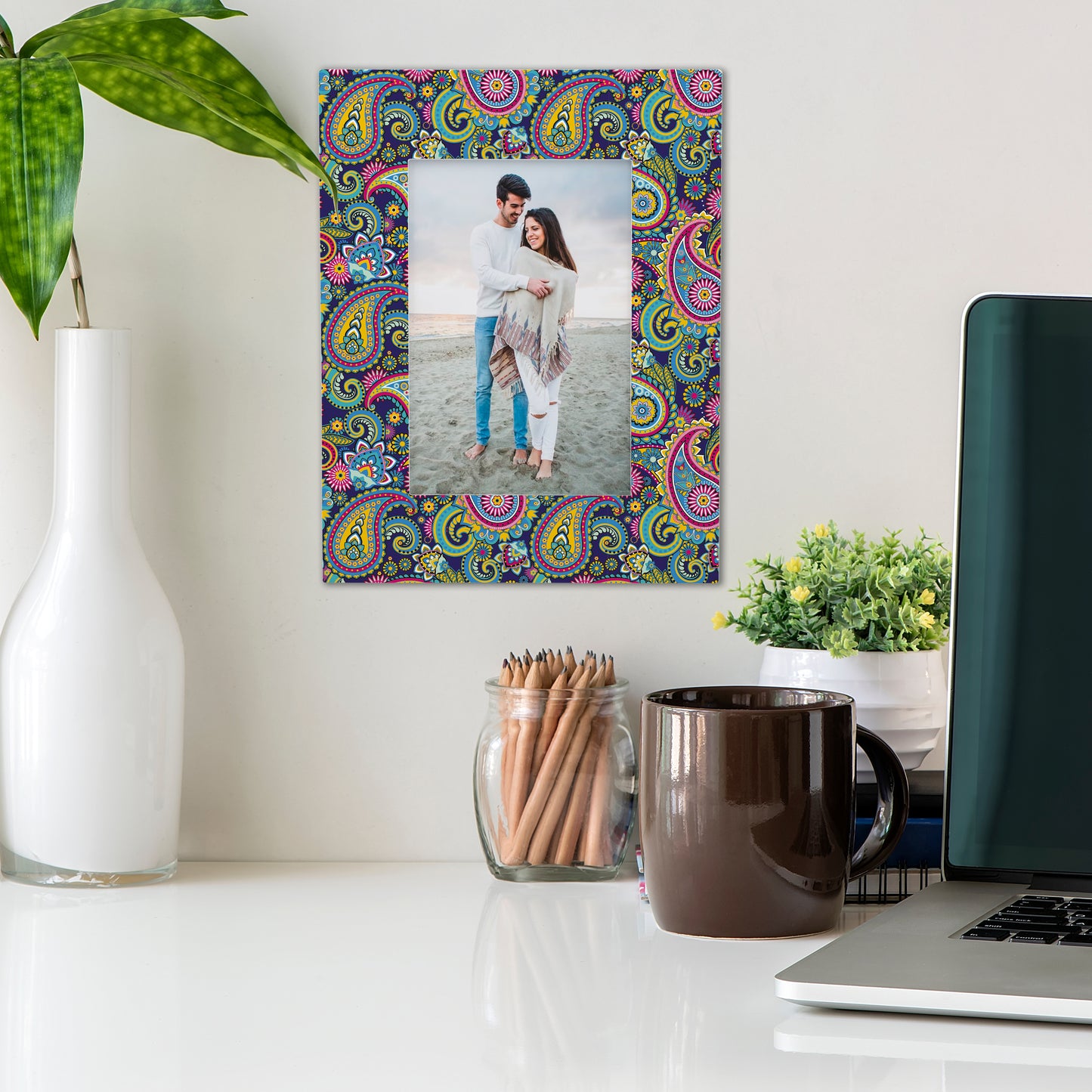 Blue Paisley PhotoFrame