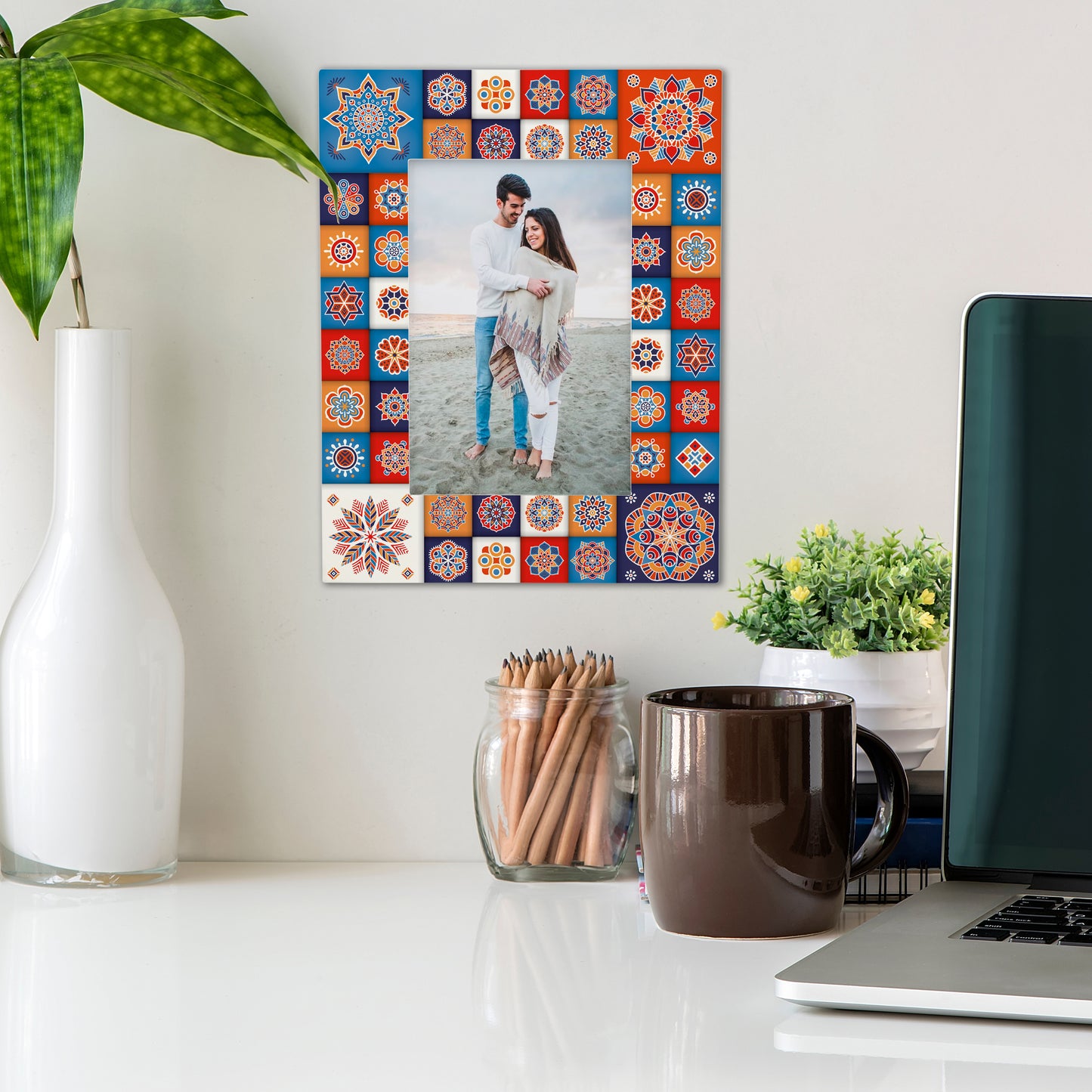Floral Tiles PhotoFrame