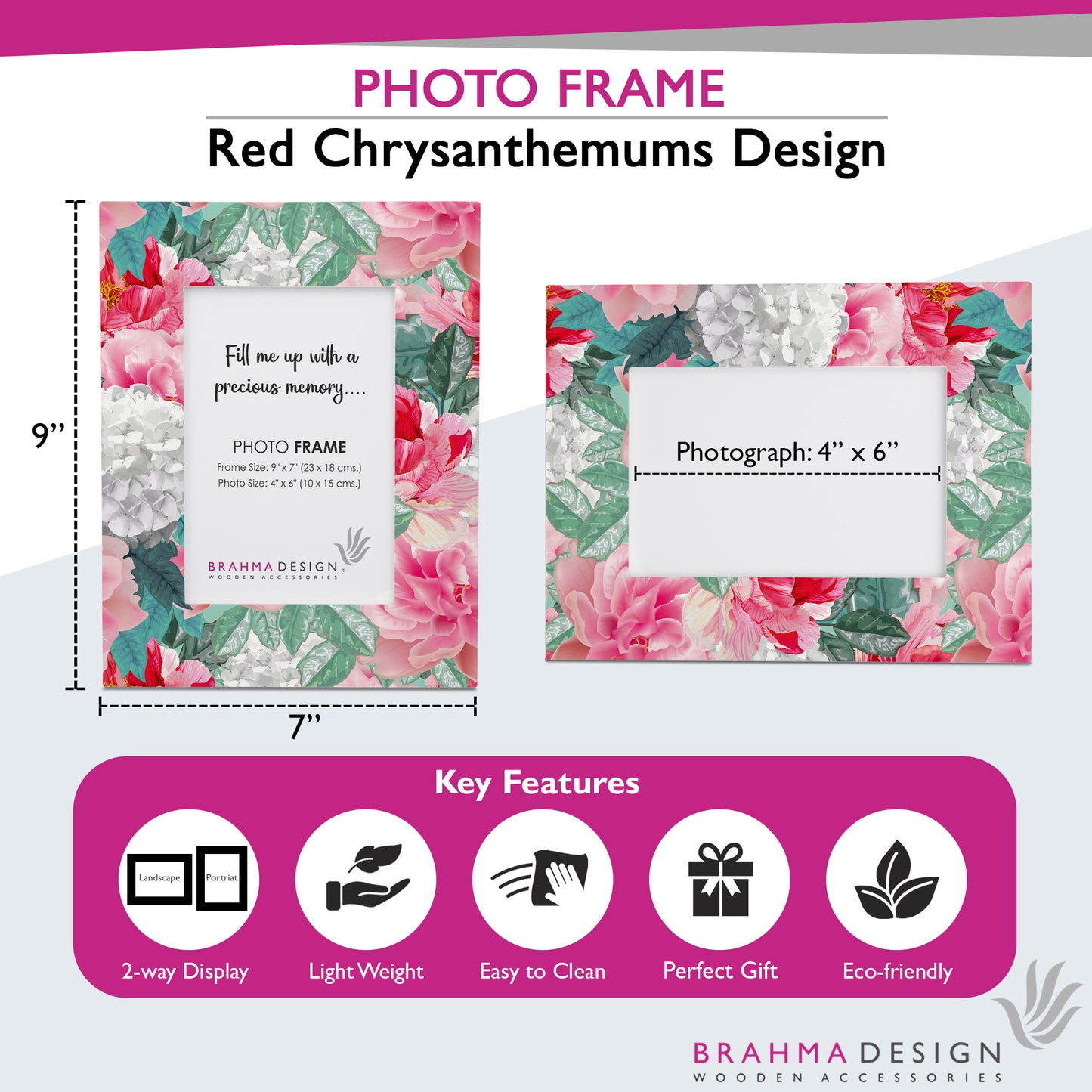 Red Chrys PhotoFrame