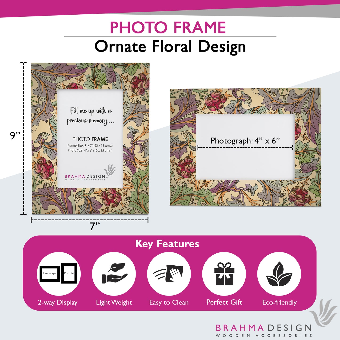 Ornate Flr PhotoFrame