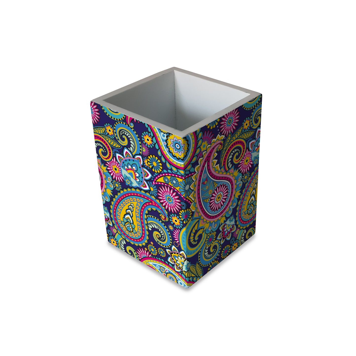 Blue Paisley Pen Stand