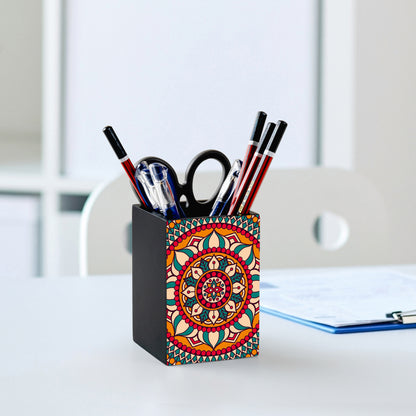 Red Mandala Pen Stand