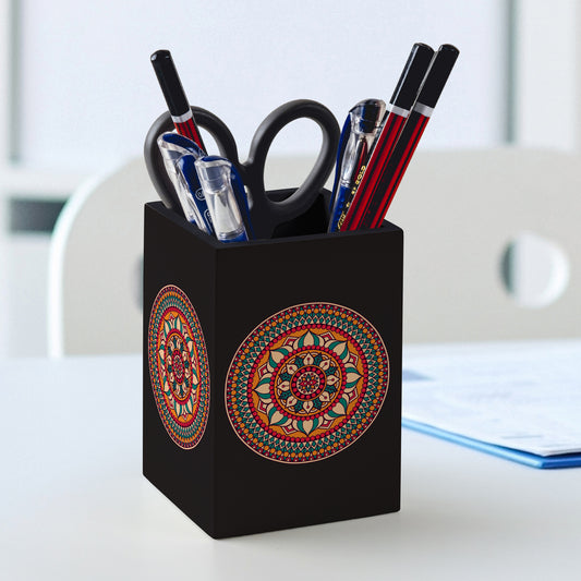 Red Mandala Pen Stand