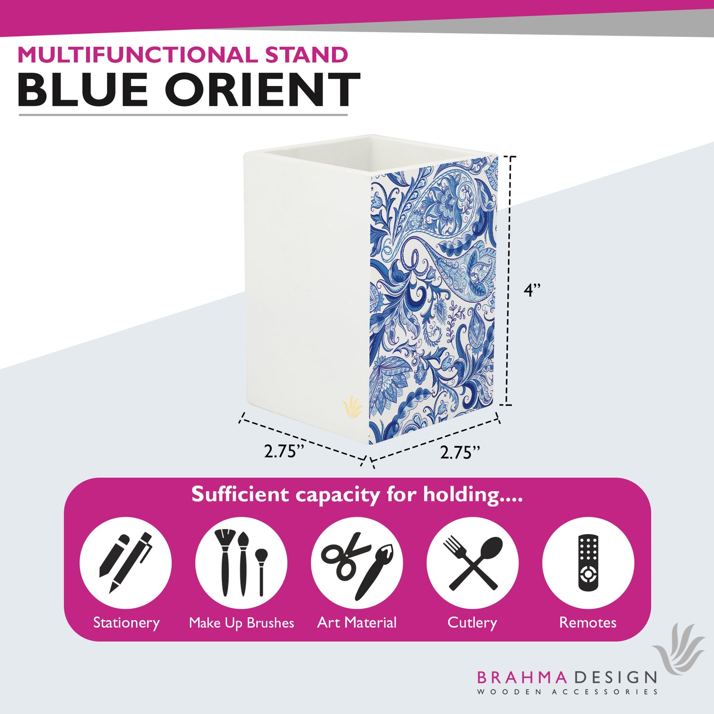 Blue Orient Pen Stand