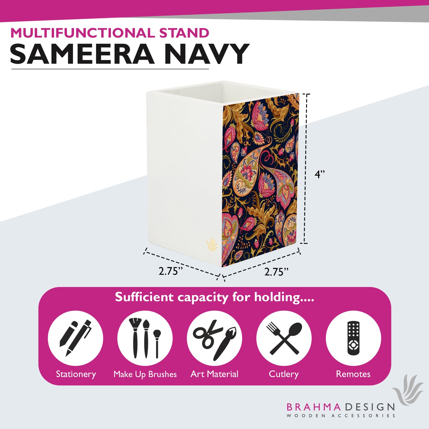 Sameera Navy Pen Stand