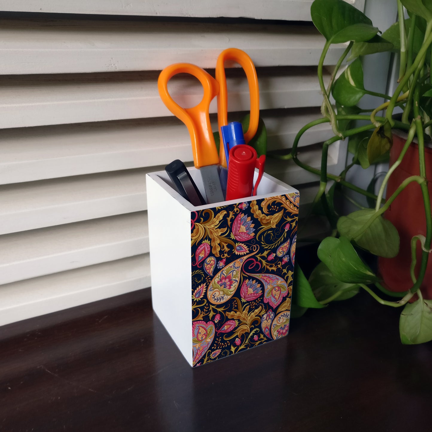 Sameera Navy Pen Stand