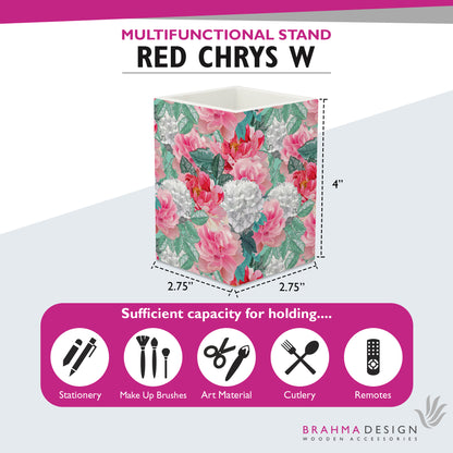 Red Chrys Pen Stand