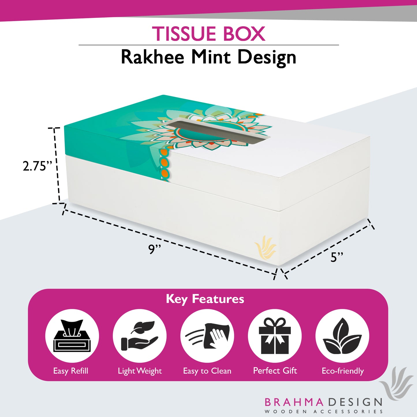 Rakhee Mint Tissue Box