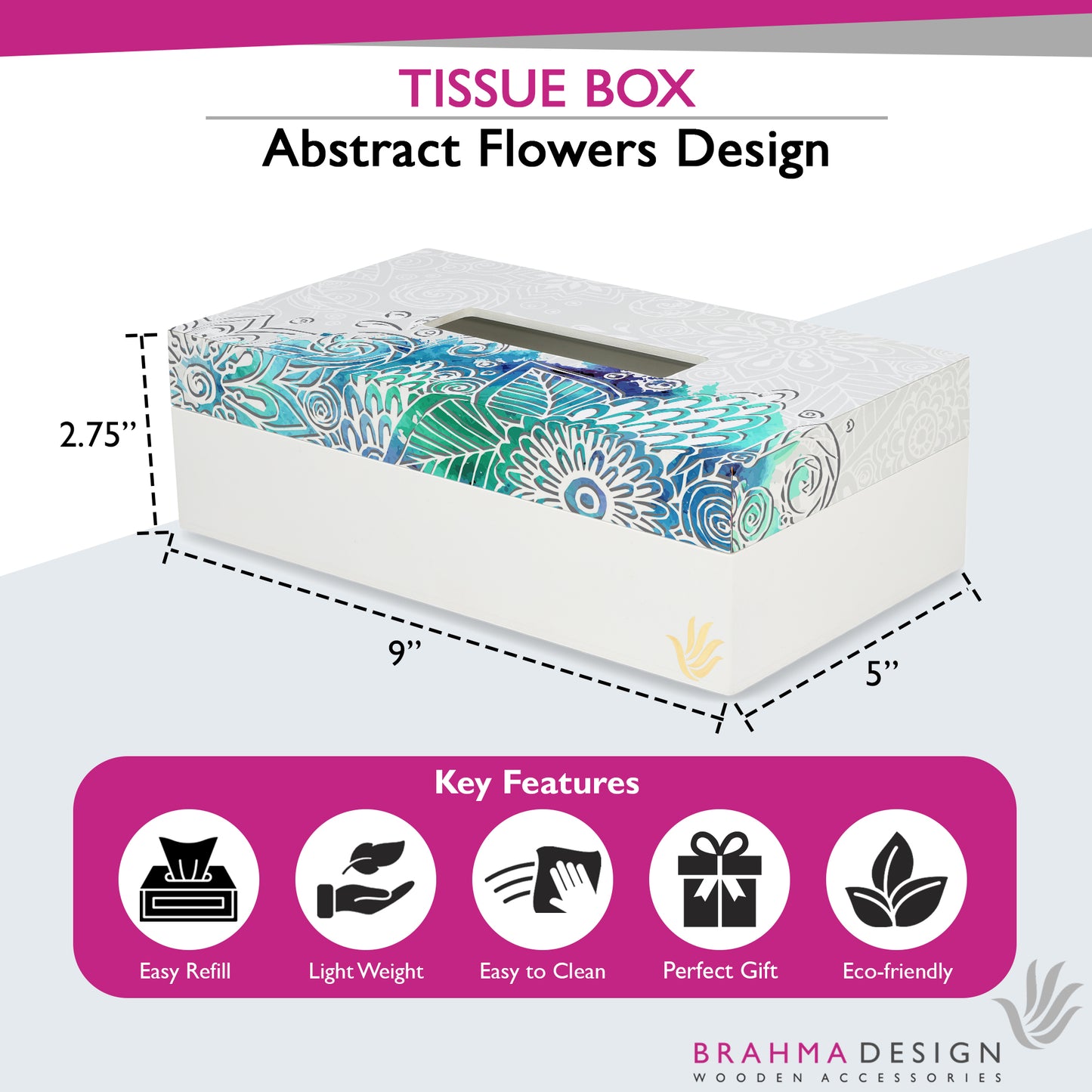 AbstractFlr Tissue Box