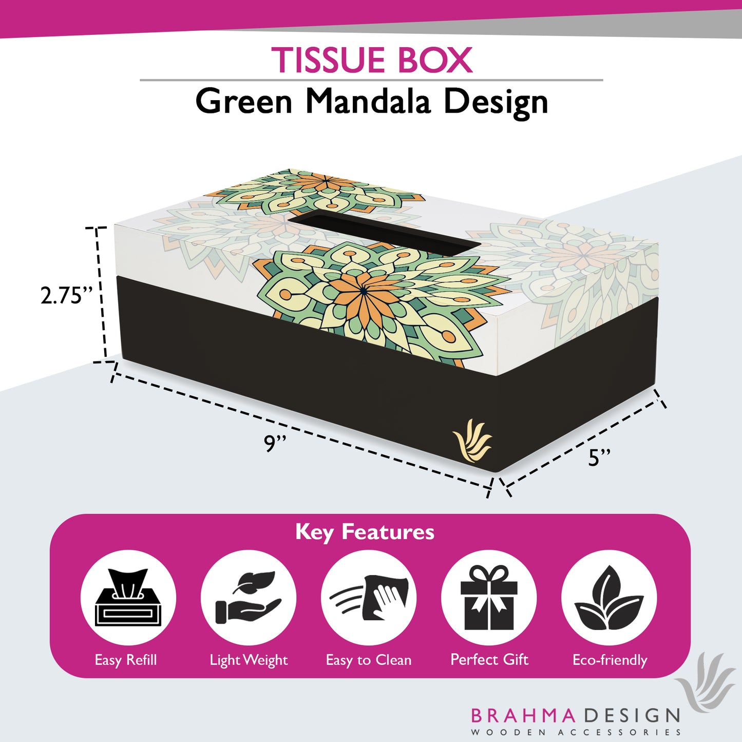 GreenMandala Tissue Box