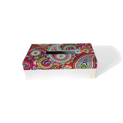 Pink Paisley Tissue Box