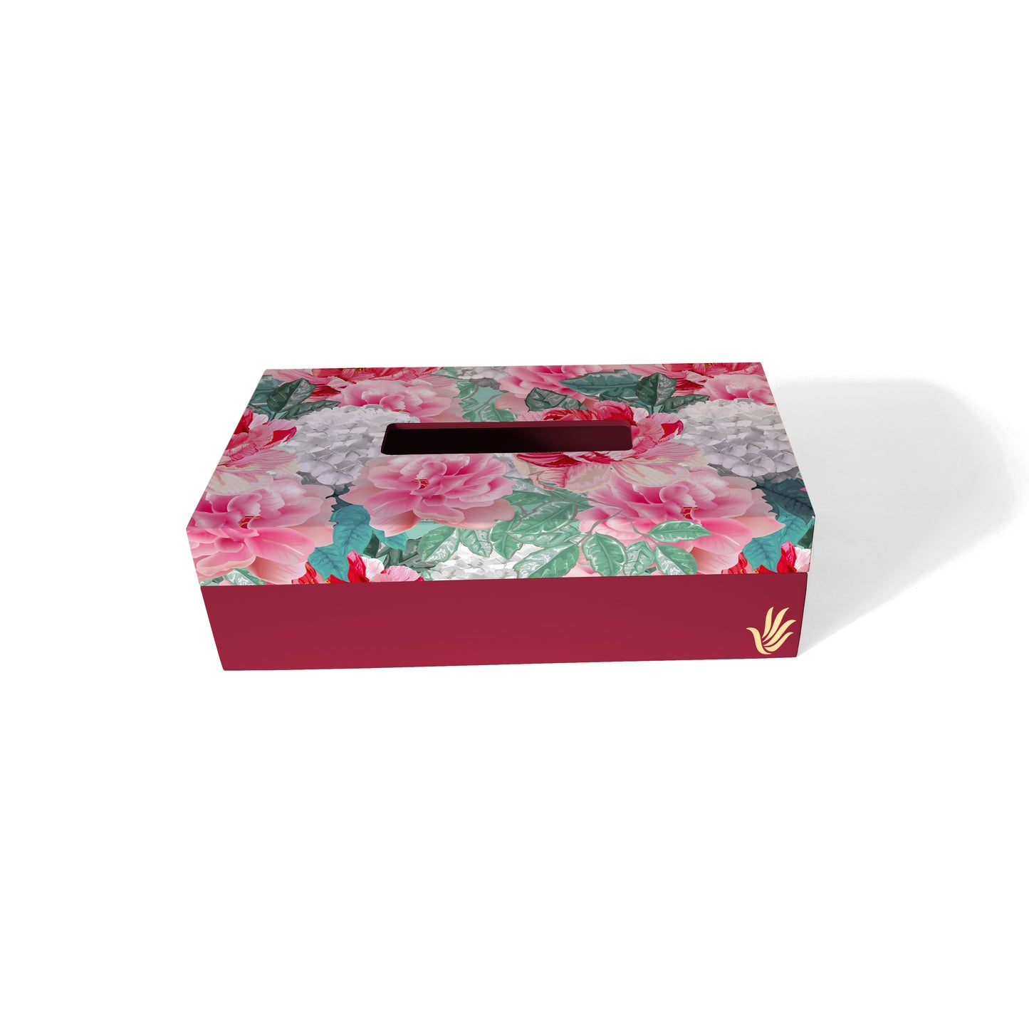 Red Chrys Tissue Box