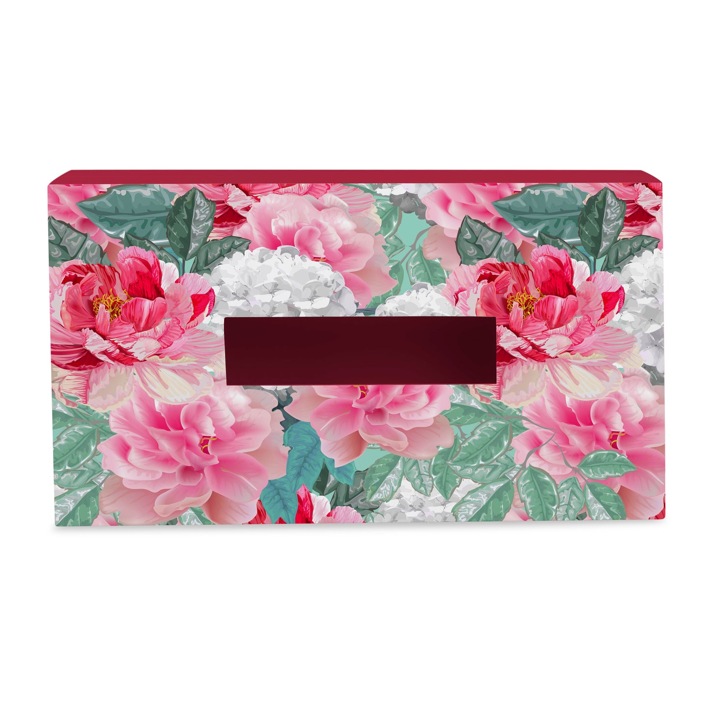 Red Chrys Tissue Box