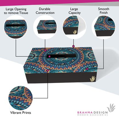BlueMandala Tissue Box