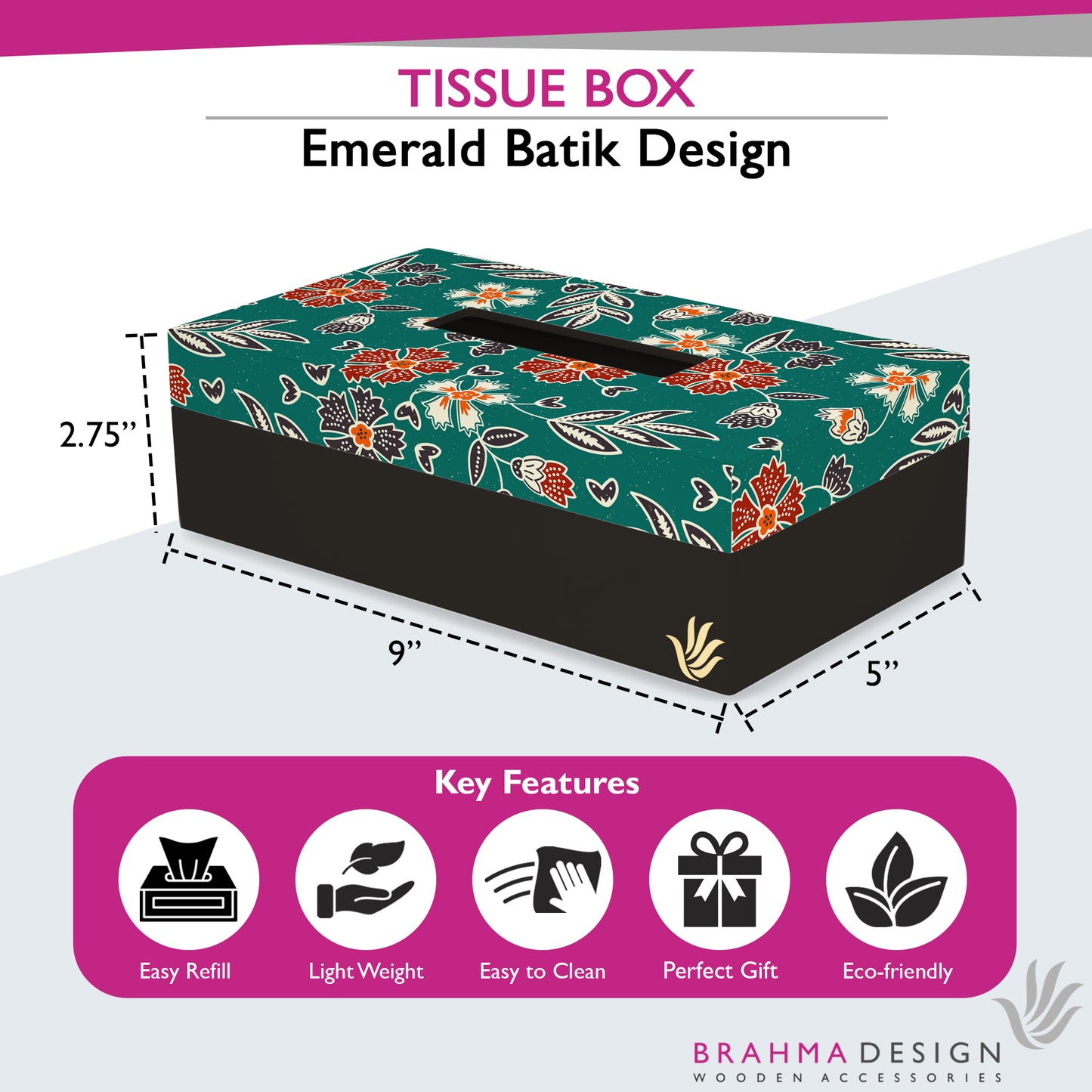 EmeraldBatik Tissue Box