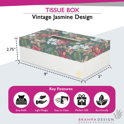 Vntg Jasmine Tissue Box