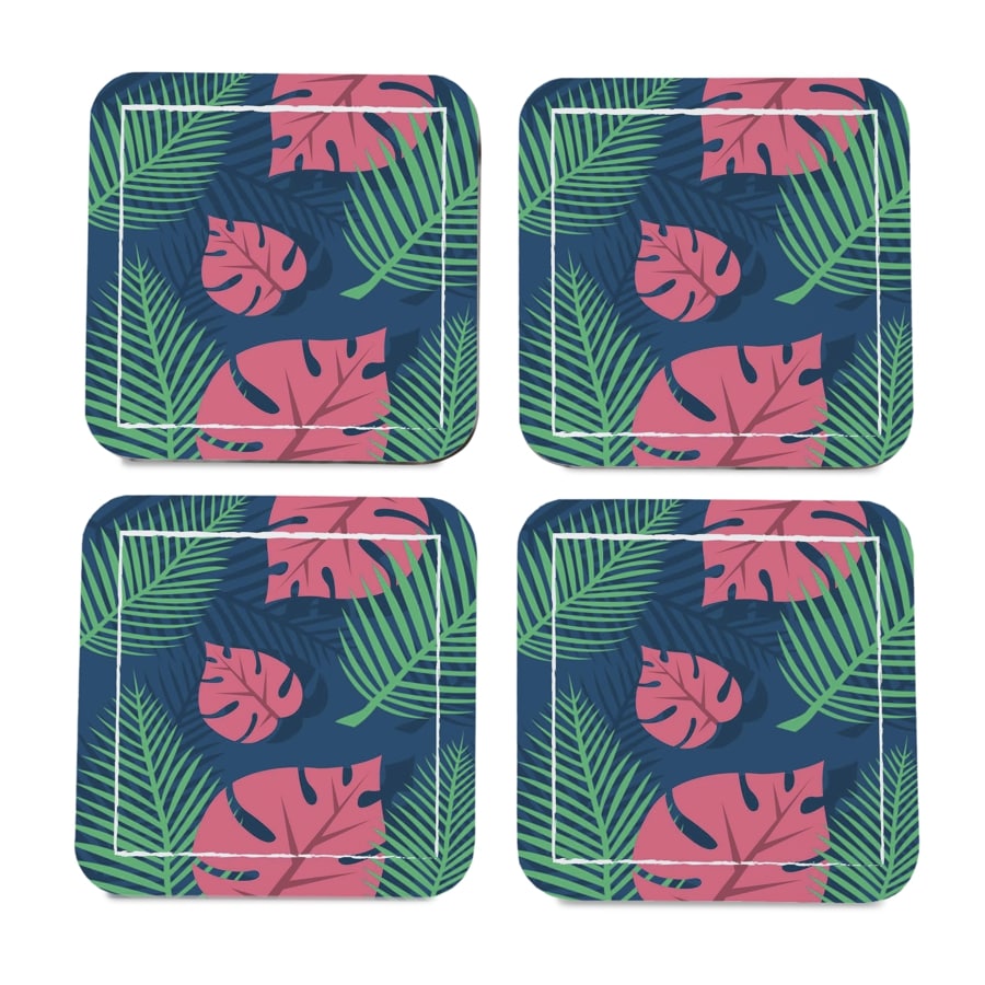 Palms 4 piece Coaster Set 3.75" x 3.75"
