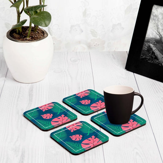 Palms 4 piece Coaster Set 3.75" x 3.75"