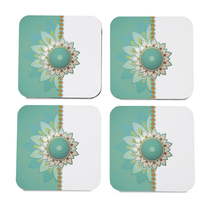 Rakhee Mint 4 piece Coaster Set 3.75" x 3.75"