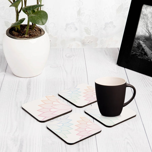 Boho Corner 4 piece Coaster Set 3.75" x 3.75"