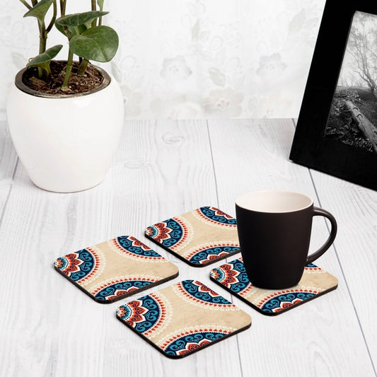 Mandala Vintage 4 piece Coaster Set 3.75" x 3.75"