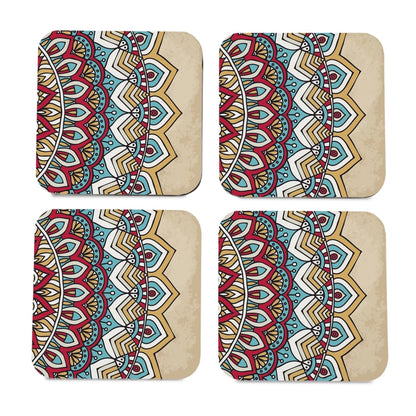 Mandala Vintage 2 4 piece Coaster Set 3.75" x 3.75"
