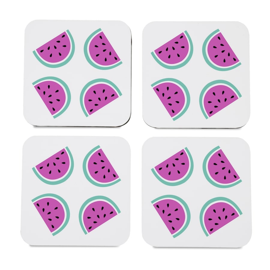 Watermelon 4 piece Coaster Set 3.75" x 3.75"
