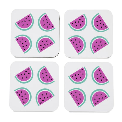 Watermelon 4 piece Coaster Set 3.75" x 3.75"