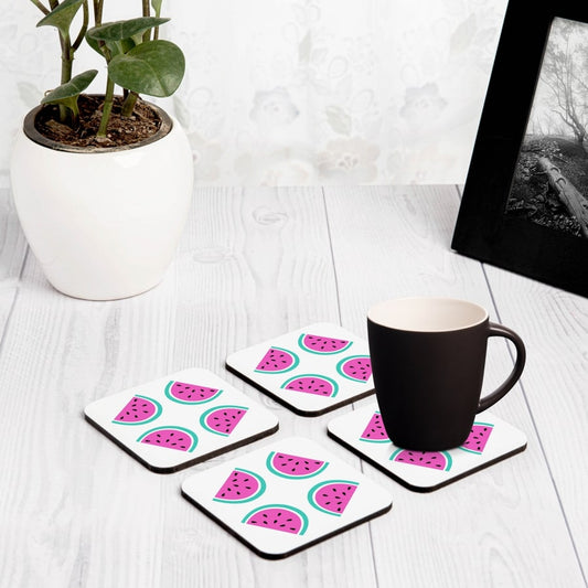Watermelon 4 piece Coaster Set 3.75" x 3.75"