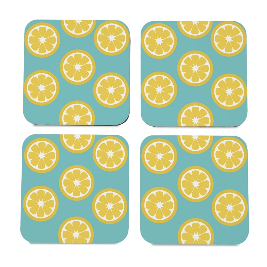 Lime 4 piece Coaster Set 3.75" x 3.75"