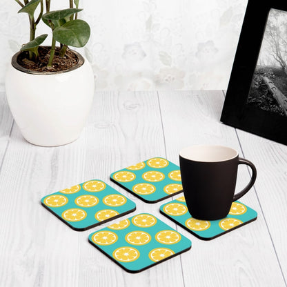 Lime 4 piece Coaster Set 3.75" x 3.75"