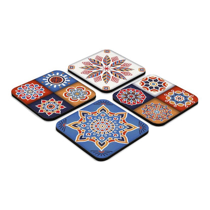 Floral Tiles 4 piece Coaster Set 3.75" x 3.75"