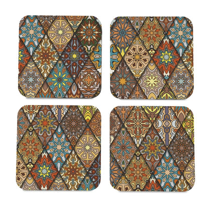 Diamond 4 piece Coaster Set 3.75" x 3.75"
