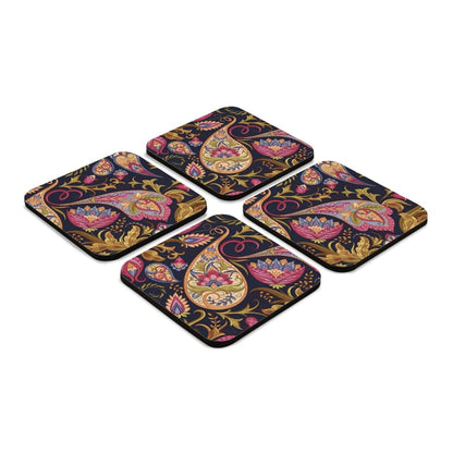 Sameera Navy 4 piece Coaster Set 3.75" x 3.75"