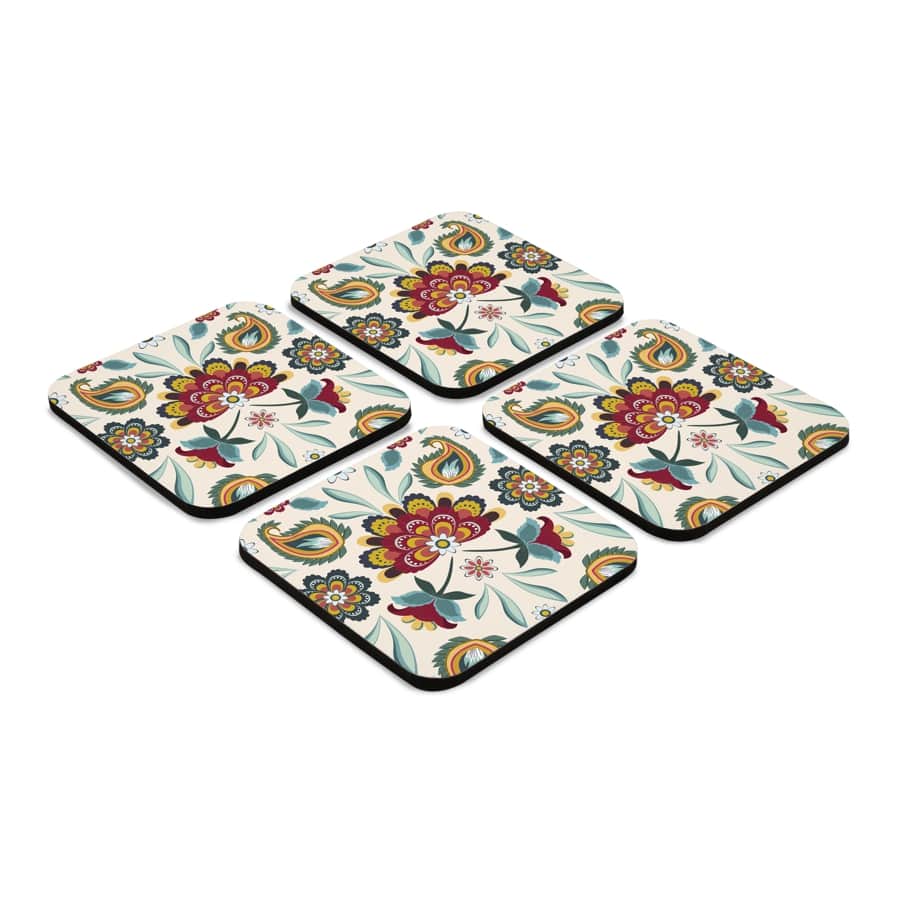 Aradhana 4 piece Coaster Set 3.75" x 3.75"
