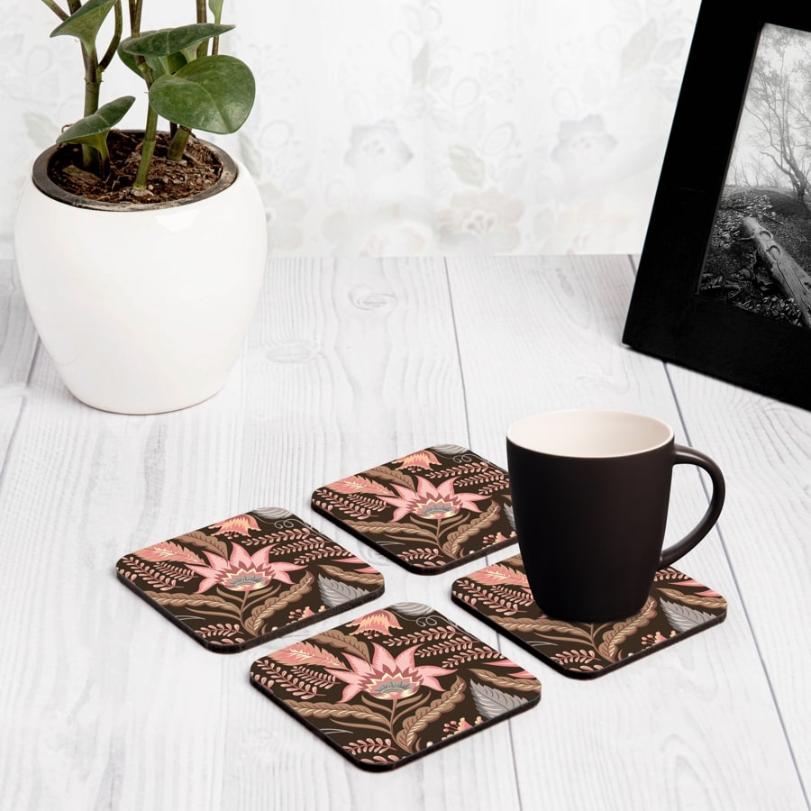 Sheila 4 piece Coaster Set 3.75" x 3.75"