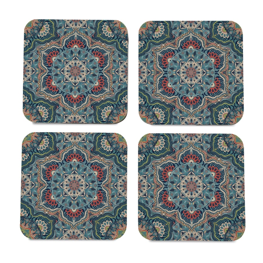 Sheesha 4 piece Coaster Set 3.75" x 3.75"