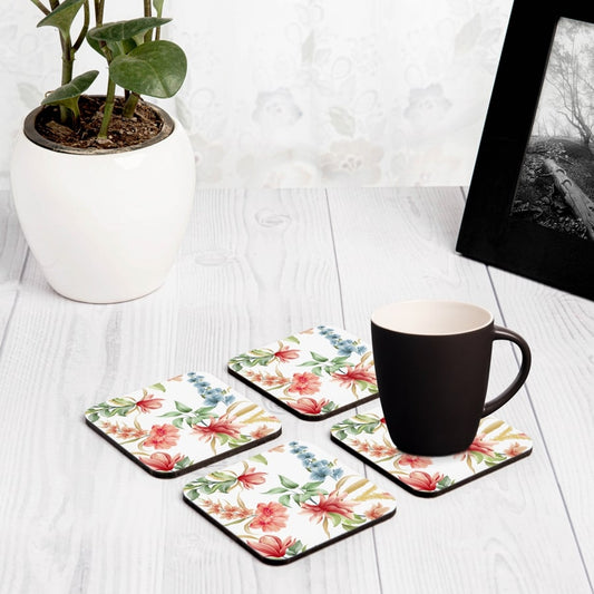 Magnolia 4 piece Coaster Set 3.75" x 3.75"