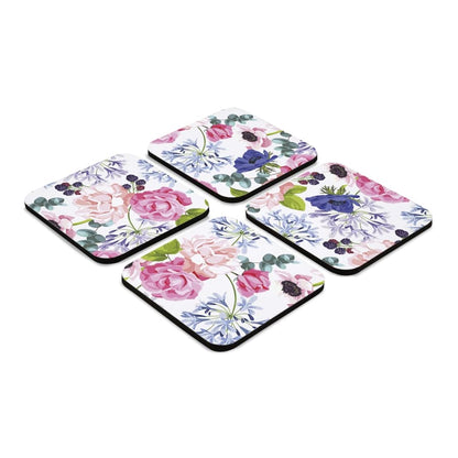 Roses Etc 4 piece Coaster Set 3.75" x 3.75"