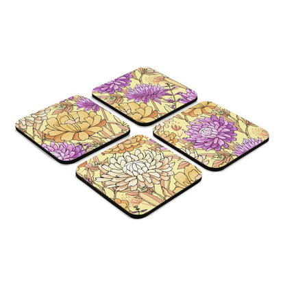 Maya Floral 4 piece Coaster Set 3.75" x 3.75"