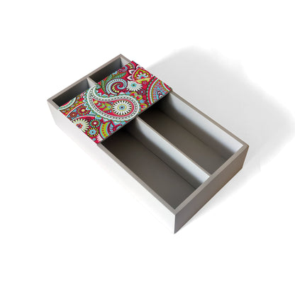 Pink Paisley Cutlery Tray
