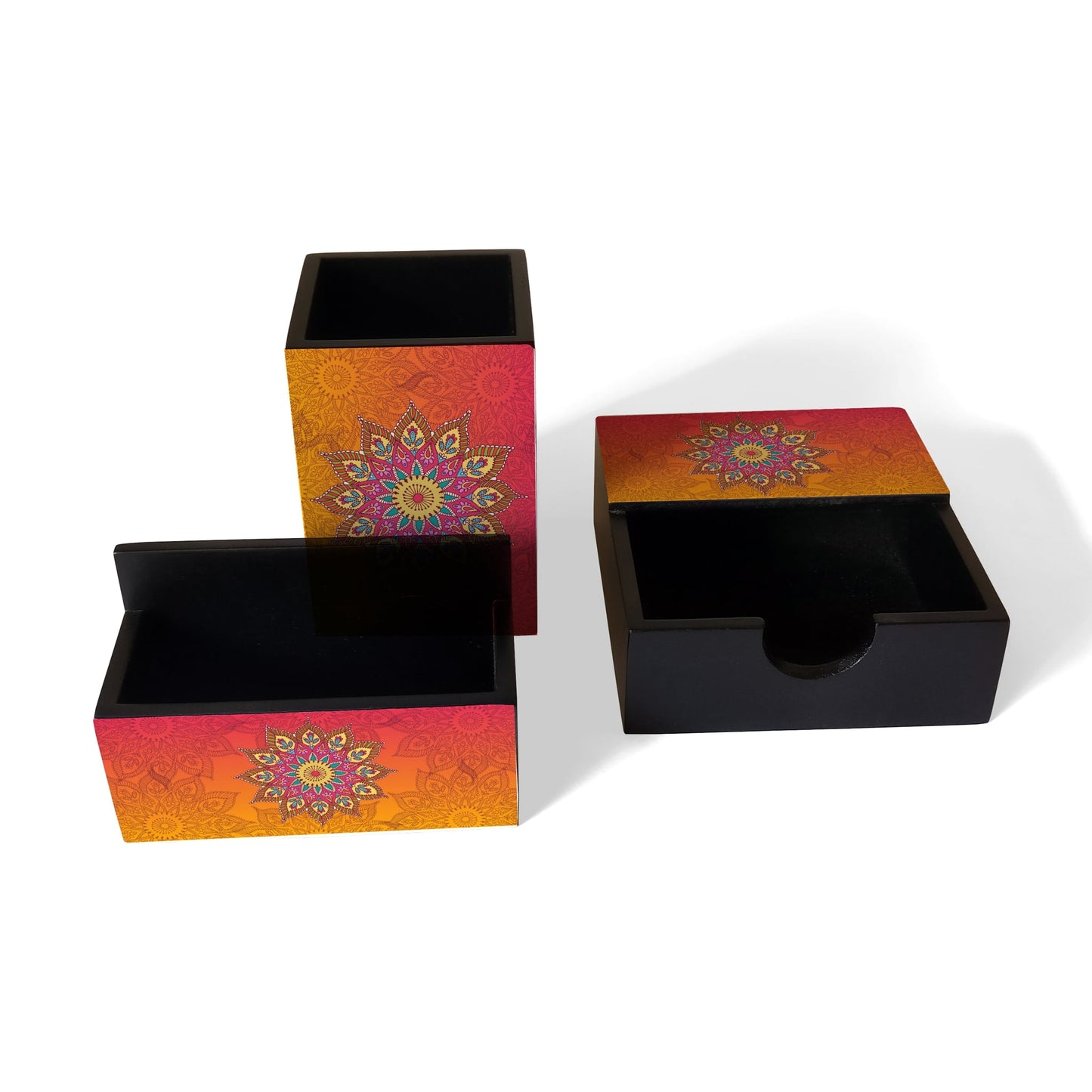 OrangeMandal 3 Piece Desk Organiser
