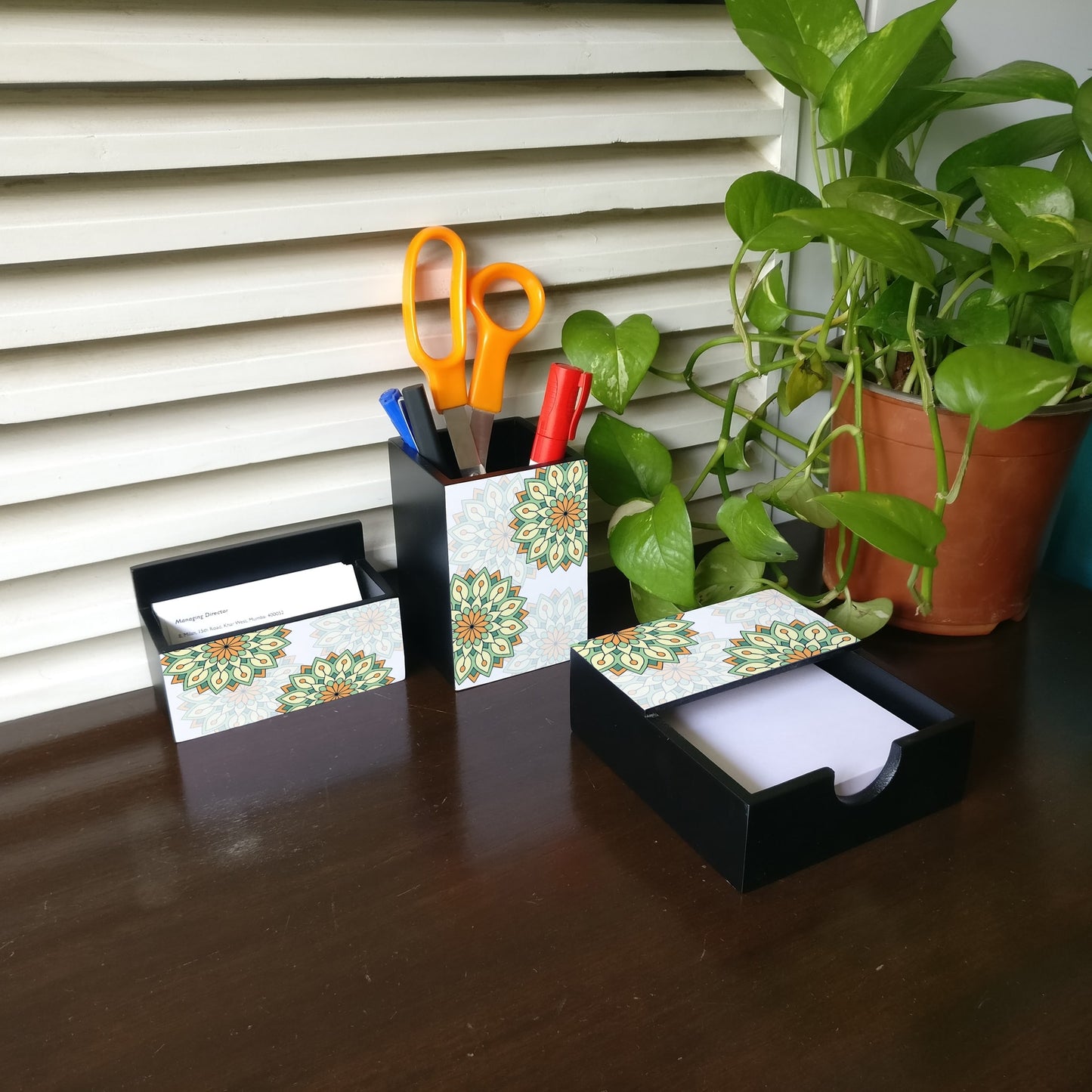 GreenMandala 3 Piece Desk Organiser